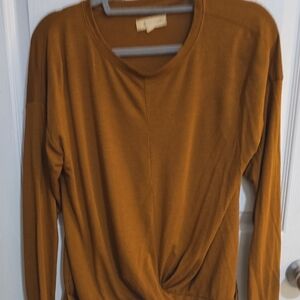 Women's Long Sleeve Top in Warm Brown
